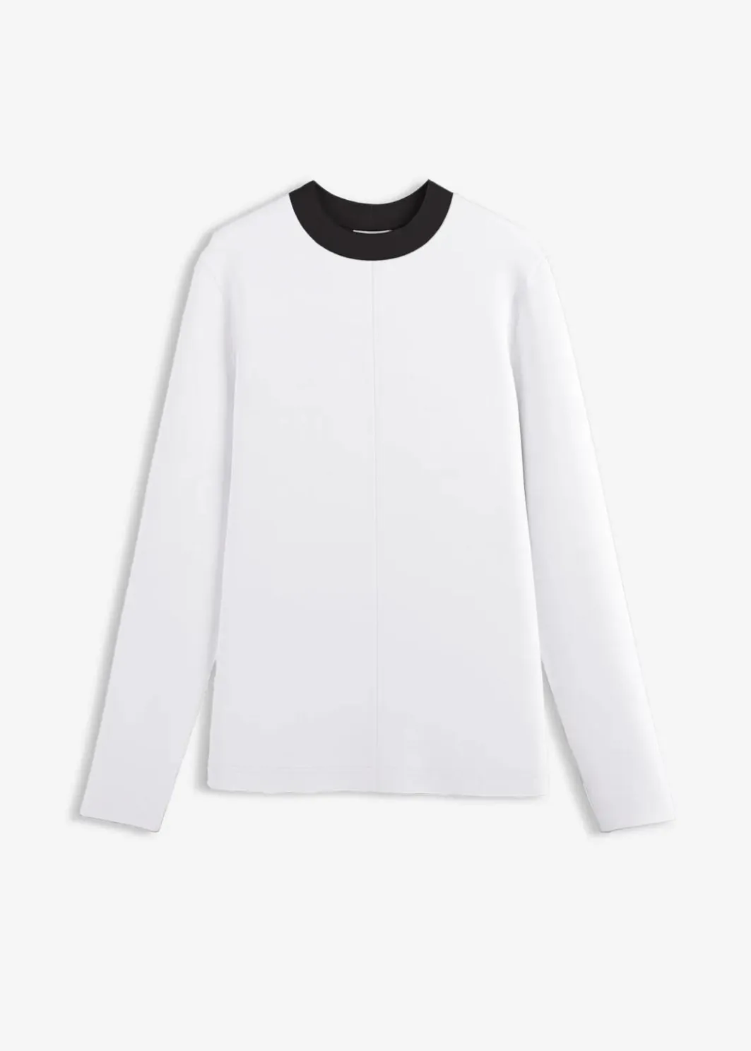 Damen bonprix Shirts & Tops|Langarmshirt aus Viskose-Mix mit abgesetztem Turtleneck