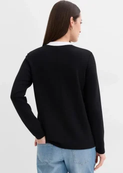 Best Langarmshirt aus Viskose-Mix mit abgesetztem Turtleneck Damen Shirts & Tops