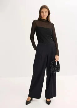 Best Langarmshirt aus zartem Mesh Damen Shirts & Tops