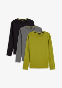 Outlet Langarmshirt (3er Pack) Herren Shirts & Polos|Basics