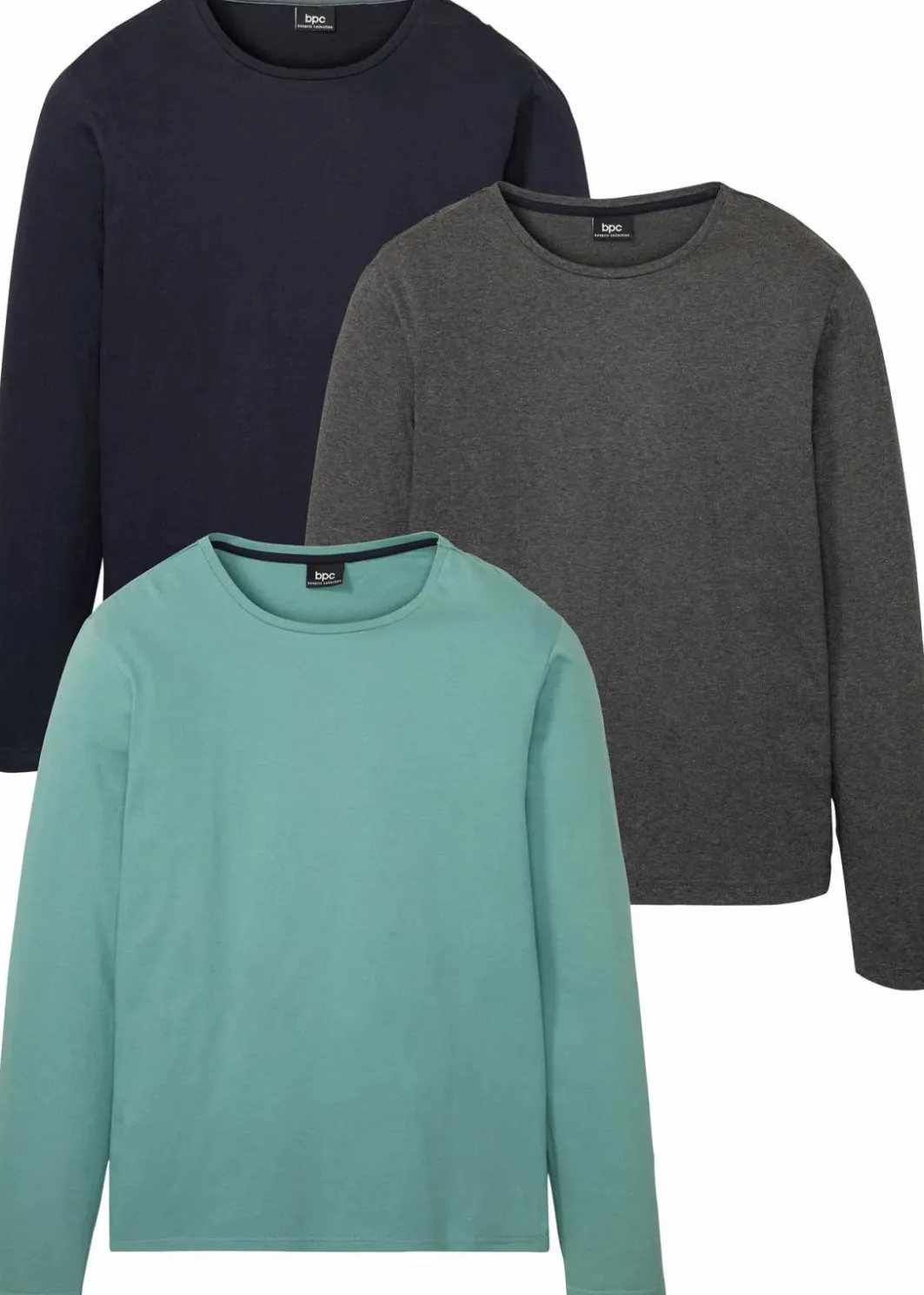 Herren bonprix Shirts & Polos|Basics|Langarmshirt (3er Pack)