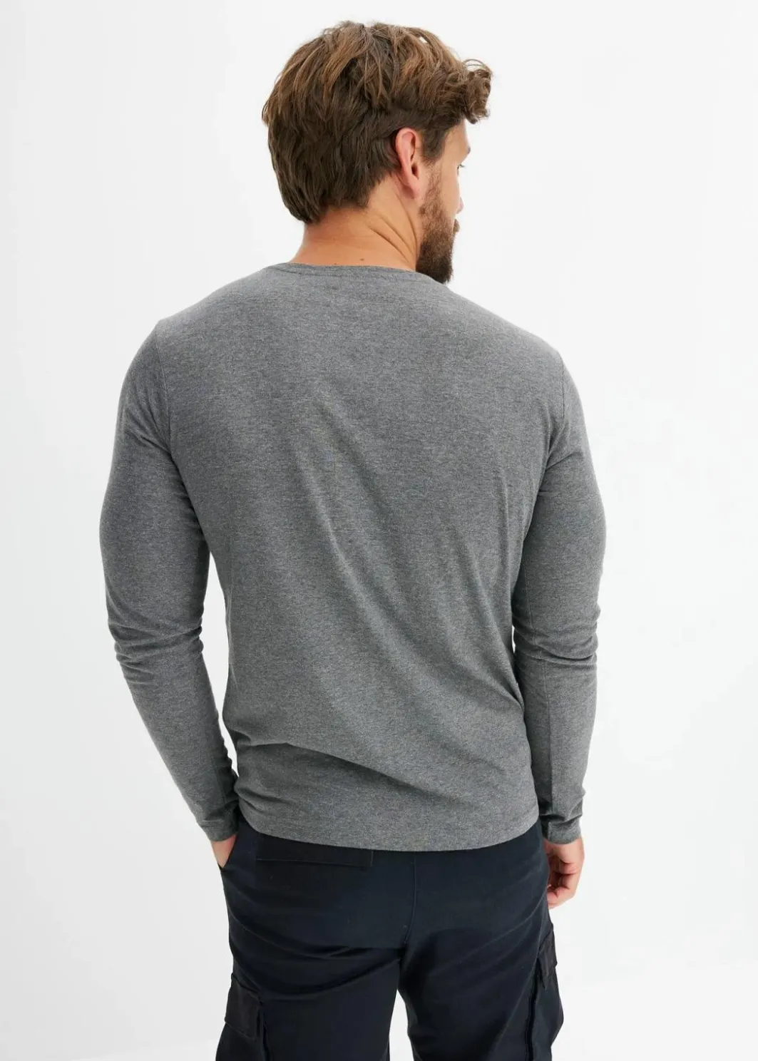 Herren bonprix Shirts & Polos|Basics|Langarmshirt (3er Pack)