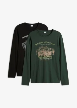 Langarmshirt (2er Pack) Herren Große Größen|Shirts & Polos