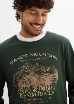 Langarmshirt (2er Pack) Herren Große Größen|Shirts & Polos