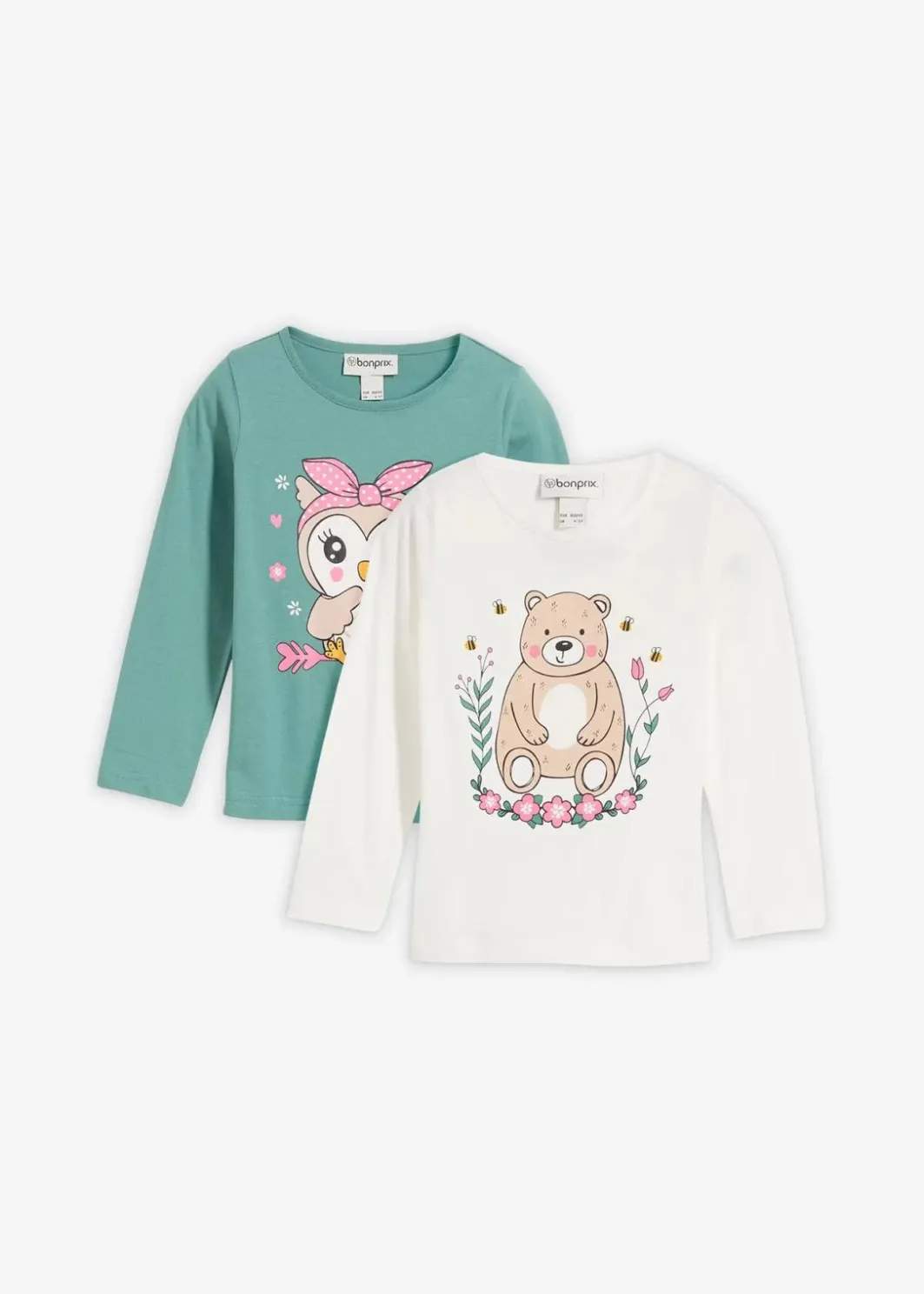 Clearance Langarmshirt (2er Pack) Kinder Mädchen 2-8 Jahre·Nachhaltigere Materialien|Mädchen 9-16 Jahre·Nachhaltigere Materialien