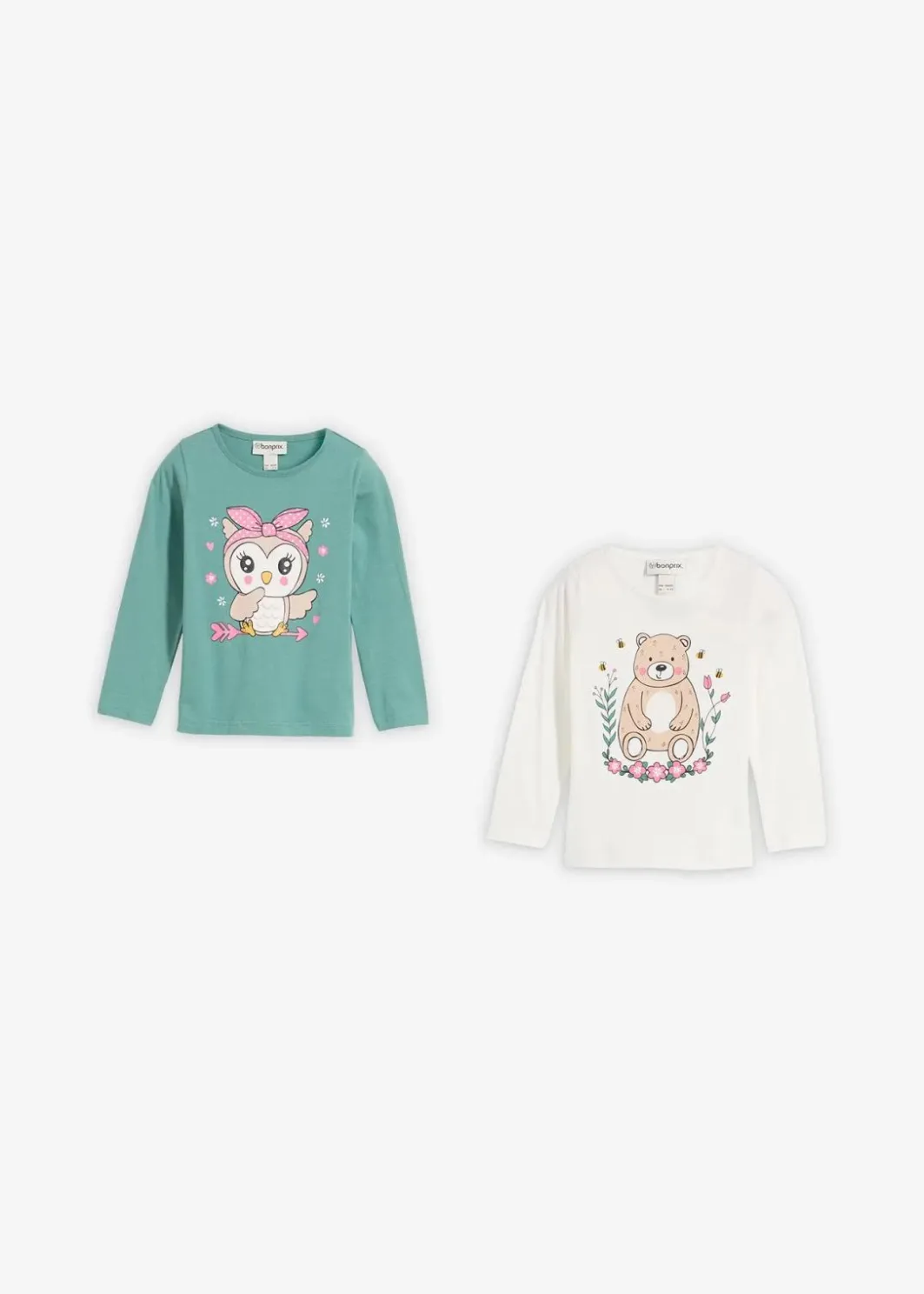 Clearance Langarmshirt (2er Pack) Kinder Mädchen 2-8 Jahre·Nachhaltigere Materialien|Mädchen 9-16 Jahre·Nachhaltigere Materialien