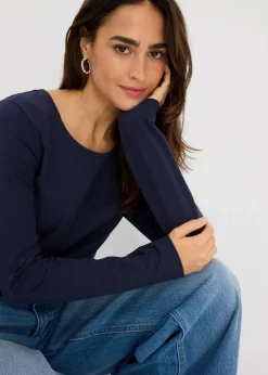 Damen bonprix Shirts & Tops|Basics|Langarmshirt (2er Pack)