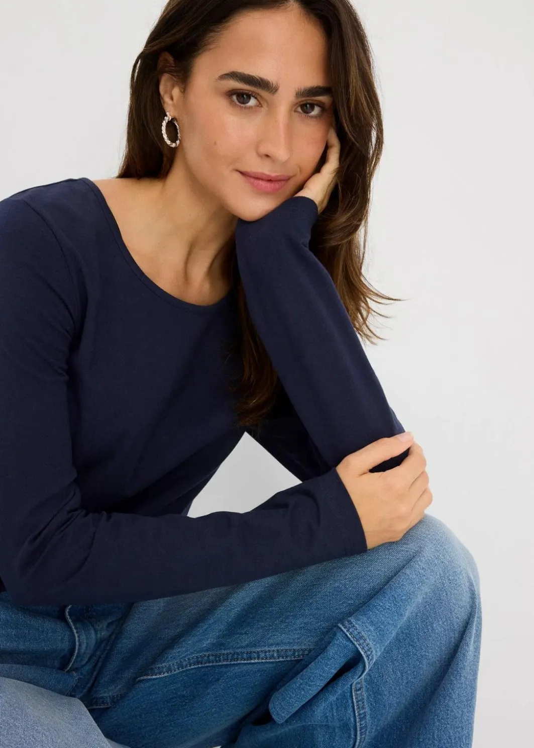 Damen bonprix Shirts & Tops|Basics|Langarmshirt (2er Pack)