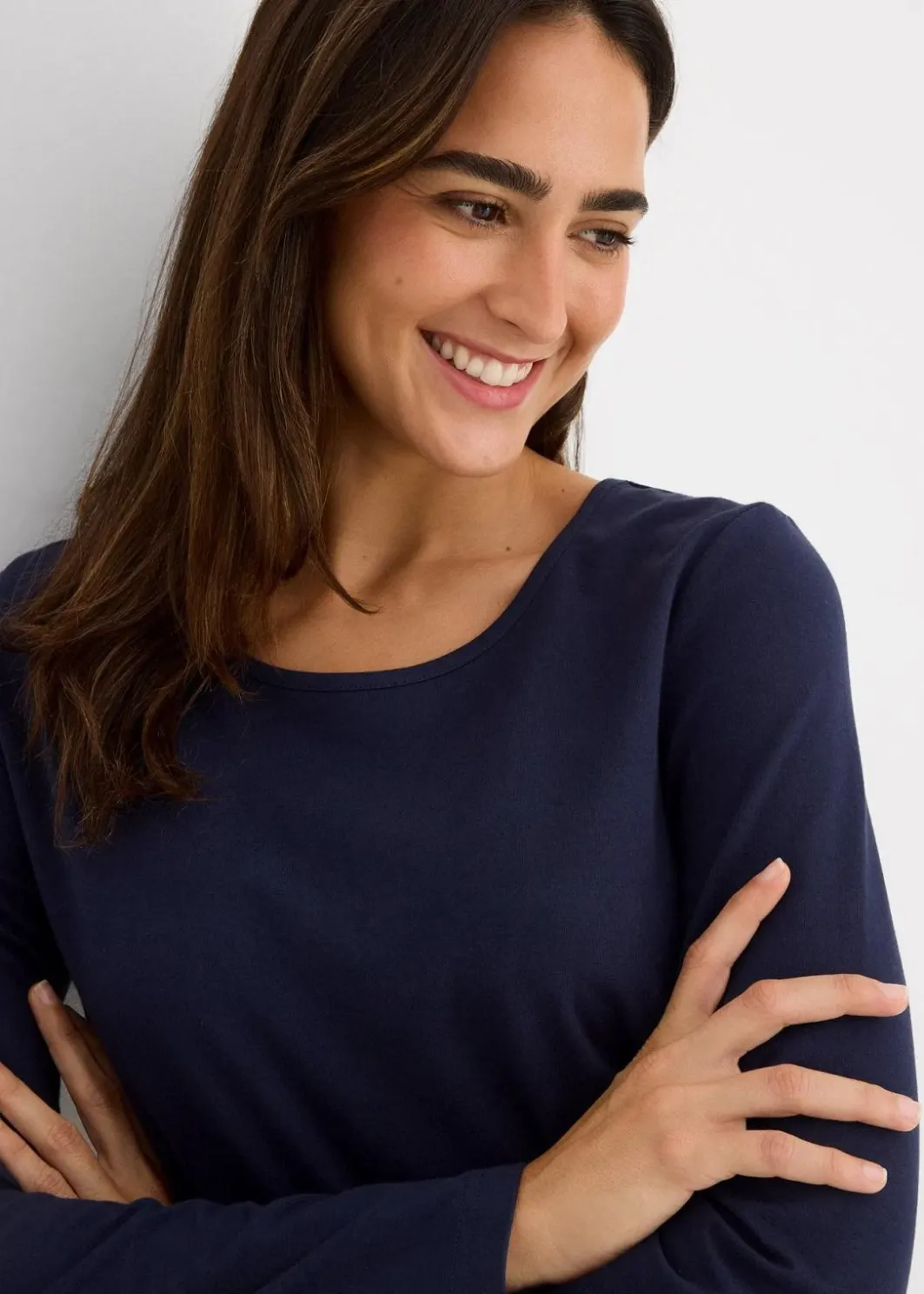 Damen bonprix Shirts & Tops|Basics|Langarmshirt (2er Pack)