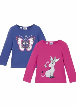 Kinder bonprix Mädchen 2-8 Jahre·Nachhaltigere Materialien|Mädchen 9-16 Jahre·Nachhaltigere Materialien|Langarmshirt (2er Pack) aus reiner Bio-Baumwolle