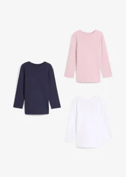 Langarmshirt (3er Pack) aus reiner Bio-Baumwolle Kinder Mädchen 2-8 Jahre·Nachhaltigere Materialien|Mädchen 9-16 Jahre·Nachhaltigere Materialien