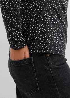 Damen bonprix Bekleidung·Röcke|Basics|Langarmshirt (2er Pack) aus Baumwoll-Elasthan Mix