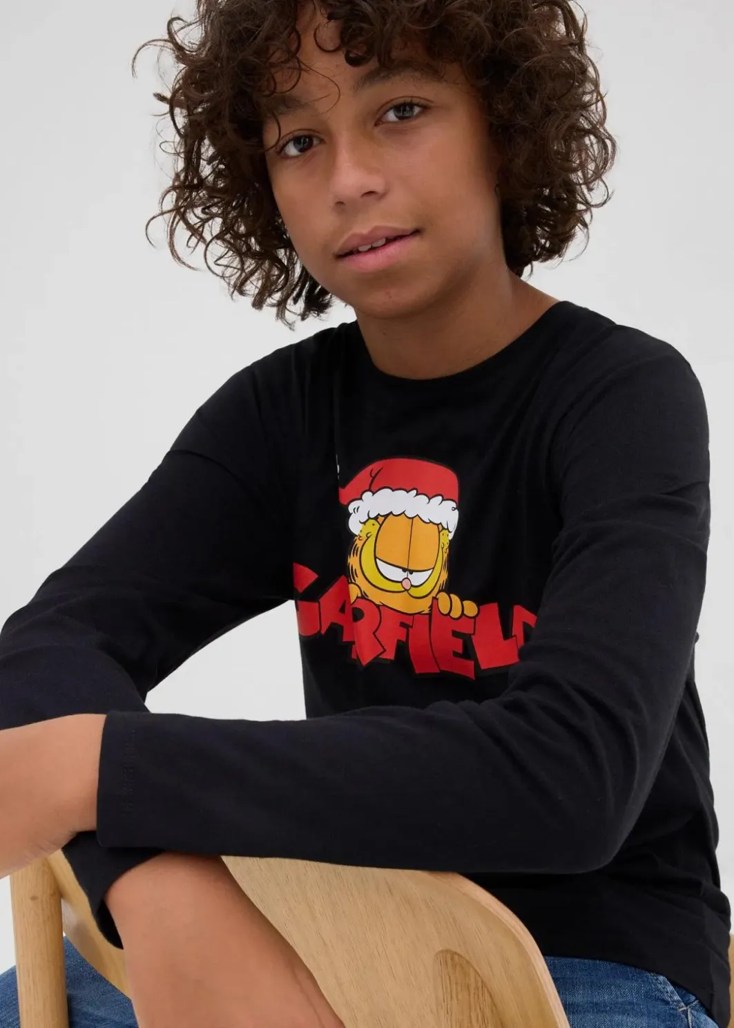 Clearance Langarmshirt mit Weihnachtsmotiv aus reiner Baumwolle Kinder Jungen 9-16 Jahre·Bademode|Jungen 2-8 Jahre·Nachhaltigere Materialien