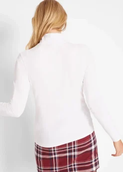 Damen bonprix Shirts & Tops|Basics|Langarmshirt mit reiner Bio-Baumwolle