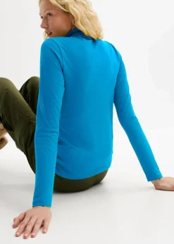 Damen bonprix Shirts & Tops|Basics|Langarmshirt mit reiner Bio-Baumwolle