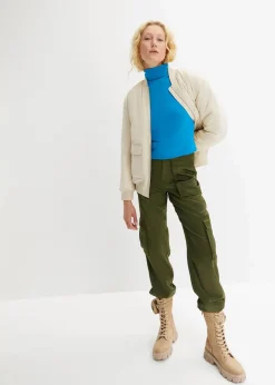 Damen bonprix Shirts & Tops|Basics|Langarmshirt mit reiner Bio-Baumwolle