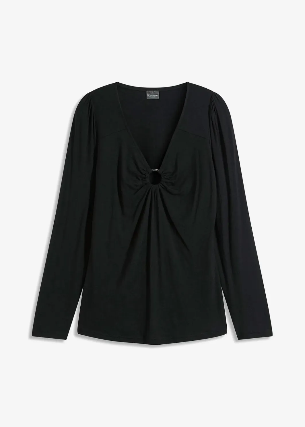 Damen bonprix Shirts & Tops|Langarmshirt mit Accessoire