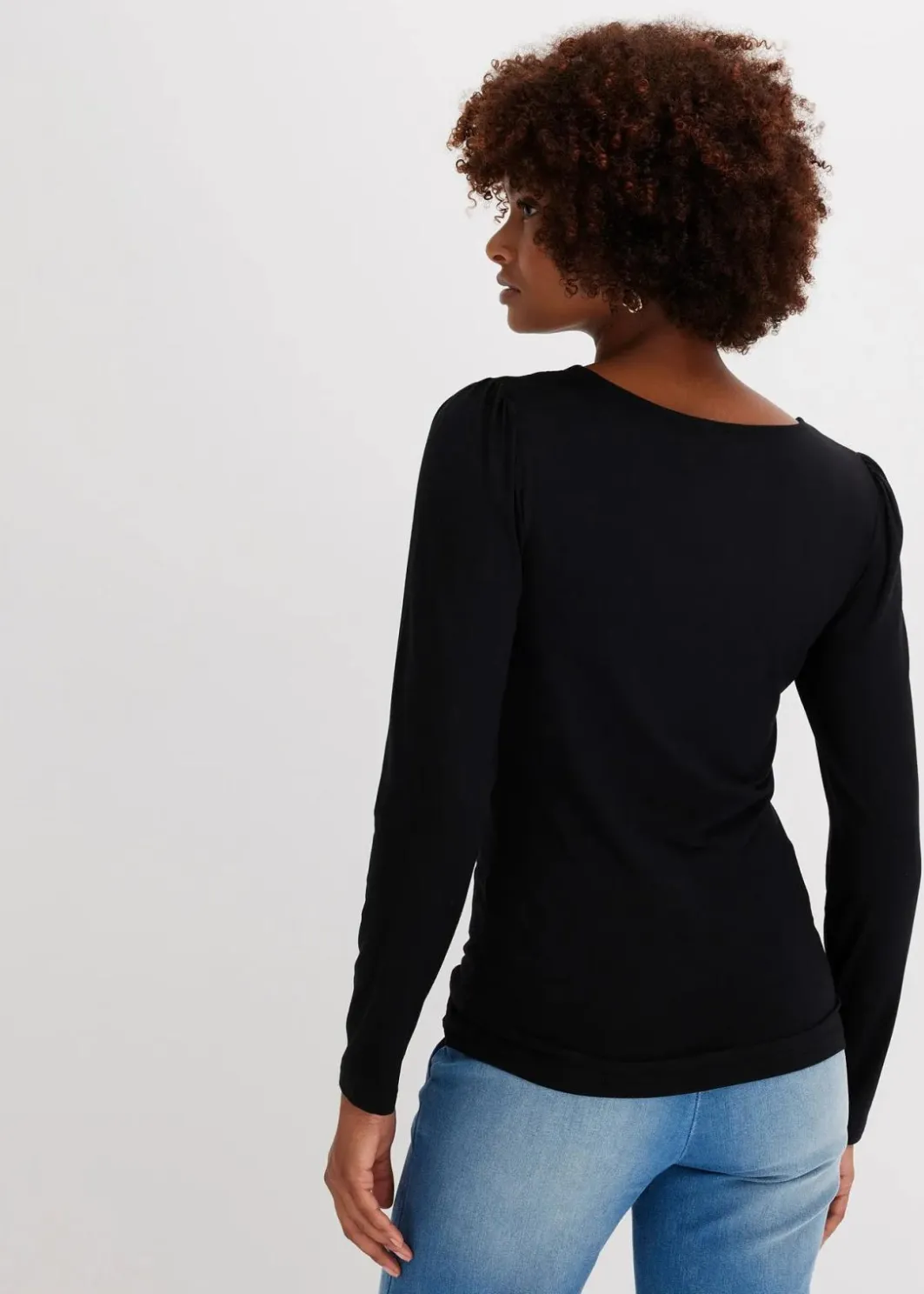 Damen bonprix Shirts & Tops|Langarmshirt mit Accessoire