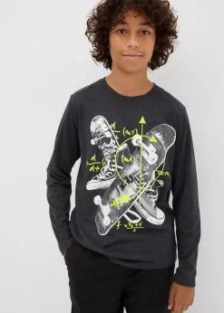 Langarmshirt mit Baumwolle Kinder Jungen 9-16 Jahre·Shirts