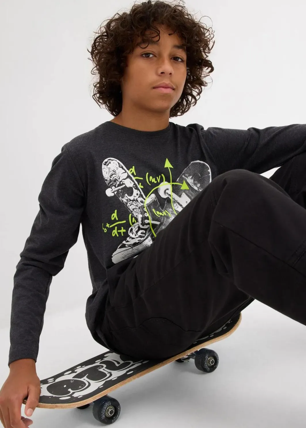 Langarmshirt mit Baumwolle Kinder Jungen 9-16 Jahre·Shirts