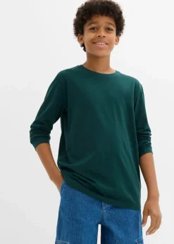 Kinder bonprix Jungen 2-8 Jahre·Nachhaltigere Materialien|Jungen 9-16 Jahre·Shirts|Langarmshirt mit Bio Baumwolle (3er-Pack)