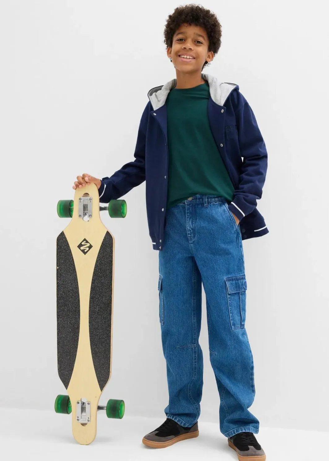 Kinder bonprix Jungen 2-8 Jahre·Nachhaltigere Materialien|Jungen 9-16 Jahre·Shirts|Langarmshirt mit Bio Baumwolle (3er-Pack)