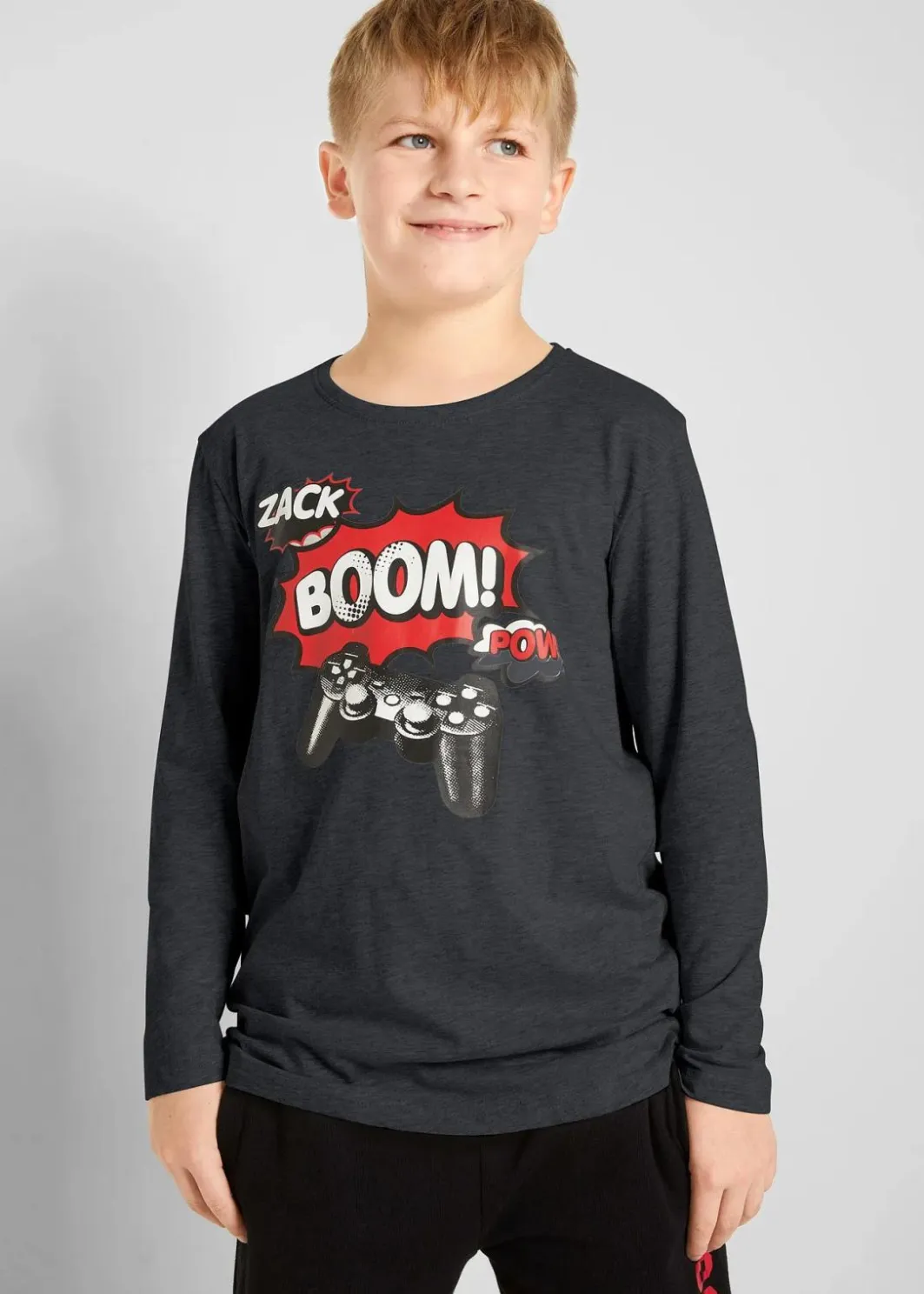 Kinder bonprix Jungen 9-16 Jahre·Mehrfachpacks|Jungen 9-16 Jahre·Shirts|Langarmshirt mit Bio-Baumwolle (2er-Pack)
