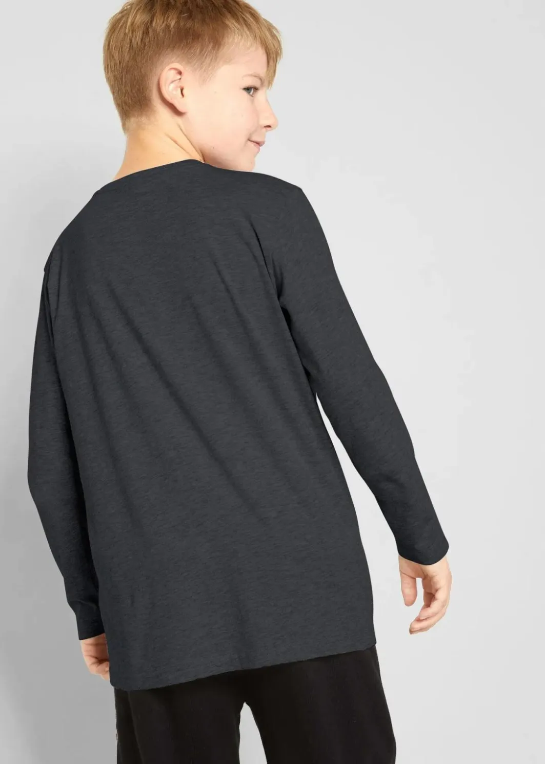 Kinder bonprix Jungen 9-16 Jahre·Mehrfachpacks|Jungen 9-16 Jahre·Shirts|Langarmshirt mit Bio-Baumwolle (2er-Pack)