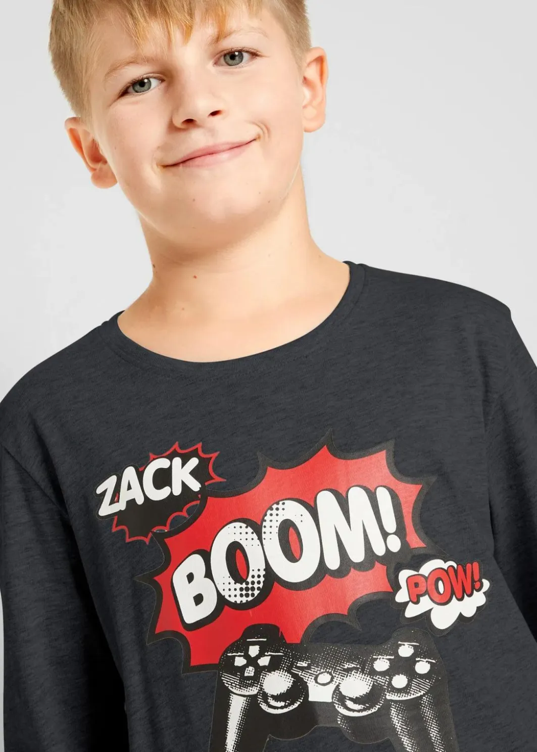 Kinder bonprix Jungen 9-16 Jahre·Mehrfachpacks|Jungen 9-16 Jahre·Shirts|Langarmshirt mit Bio-Baumwolle (2er-Pack)