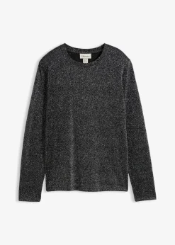 Sale Langarmshirt mit Glitzergarn Damen Shirts & Tops