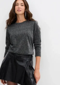 Sale Langarmshirt mit Glitzergarn Damen Shirts & Tops