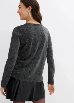 Sale Langarmshirt mit Glitzergarn Damen Shirts & Tops