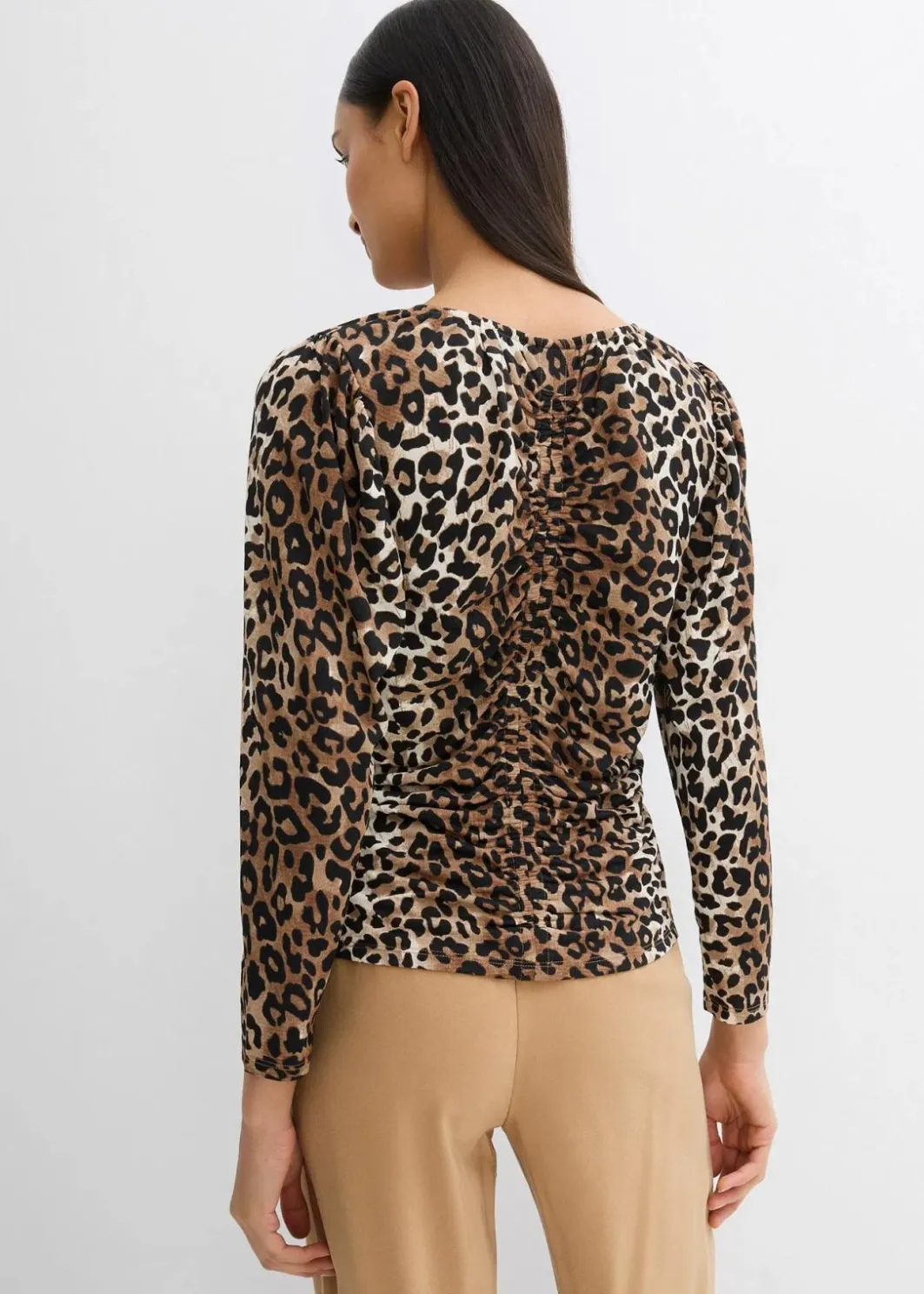 Damen bonprix Shirts & Tops|Langarmshirt mit Raff-Details