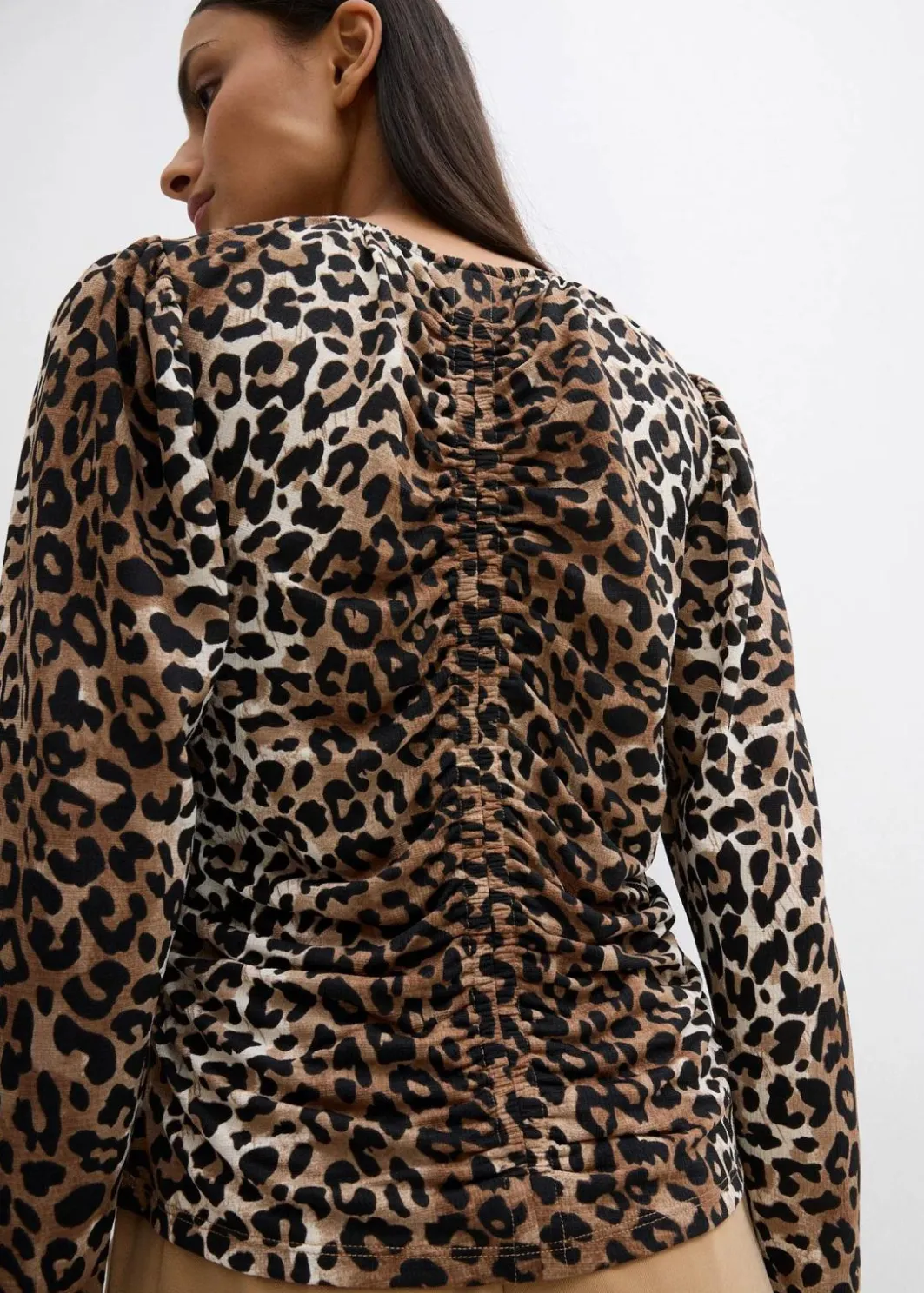 Damen bonprix Shirts & Tops|Langarmshirt mit Raff-Details