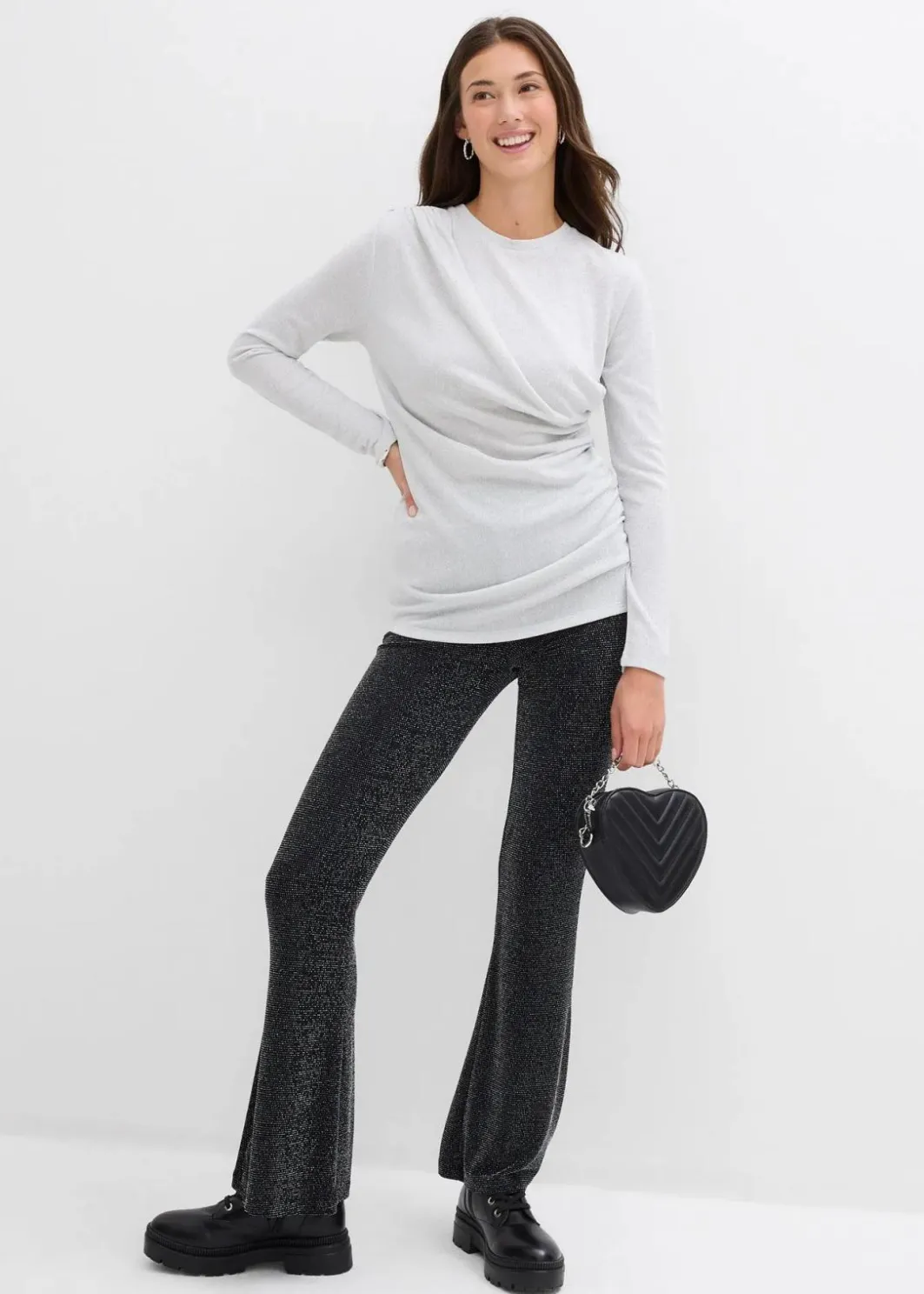 Best Langarmshirt mit Raffungen Damen Shirts & Tops