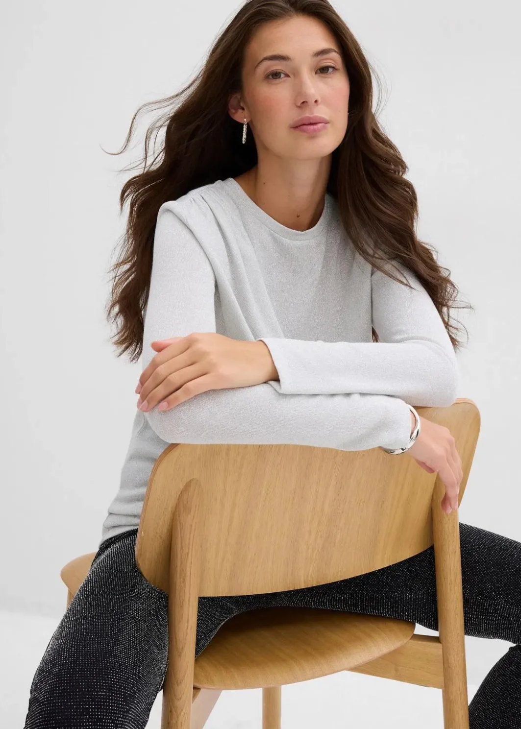 Best Langarmshirt mit Raffungen Damen Shirts & Tops