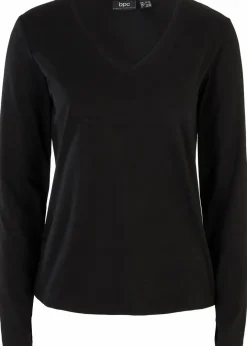 Damen bonprix Shirts & Tops|Basics|Langarmshirt mit reiner Bio-Baumwolle