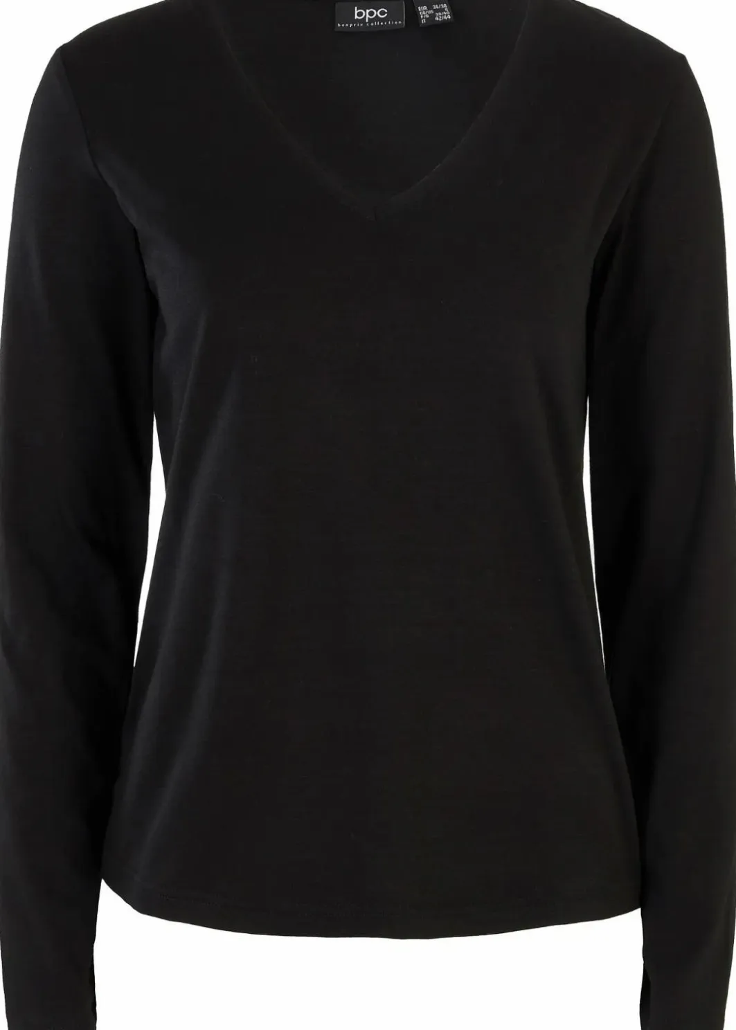 Damen bonprix Shirts & Tops|Basics|Langarmshirt mit reiner Bio-Baumwolle