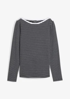 Damen bonprix Bekleidung·Röcke|Basics|Langarmshirt mit reiner Bio-Baumwolle