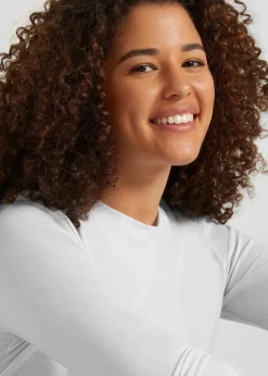 Damen bonprix Shirts & Tops|Basics|Langarmshirt mit reiner Bio-Baumwolle (2er Pack)