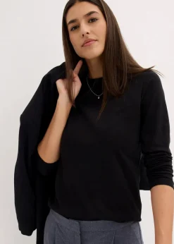 Online Langarmshirt mit reiner Bio-Baumwolle (2er Pack) Damen Bekleidung·Röcke|Basics
