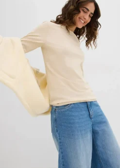 Discount Langarmshirt mit reiner Bio-Baumwolle (2er Pack) Damen Shirts & Tops|Basics