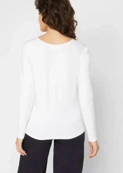 New Langarmshirt mit reiner Bio-Baumwolle Damen Bekleidung·Röcke|Basics
