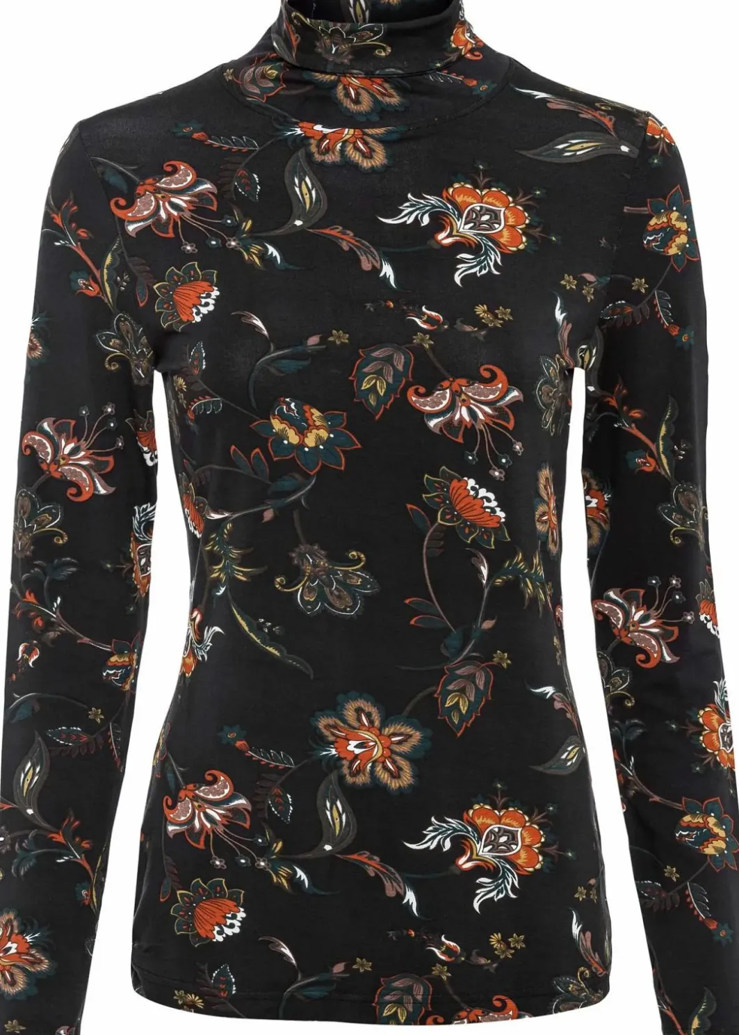 Damen bonprix Nachhaltigere Materialien|Shirts & Tops|Langarmshirt mit Rollkragen