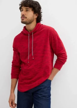 Herren bonprix Basics|Sportbekleidung|Langarmshirt mit Schalkragen