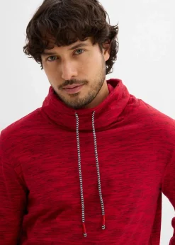 Herren bonprix Basics|Sportbekleidung|Langarmshirt mit Schalkragen