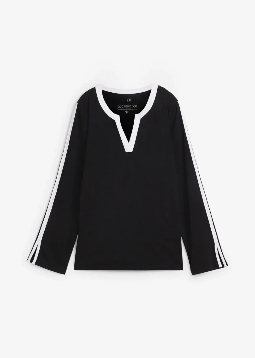 Damen bonprix Shirts & Tops|Langarmshirt mit Schlitz