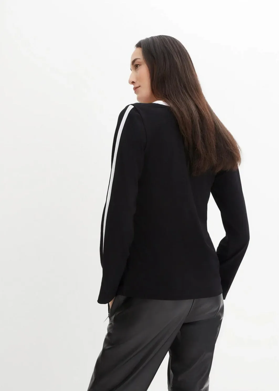 Damen bonprix Shirts & Tops|Langarmshirt mit Schlitz
