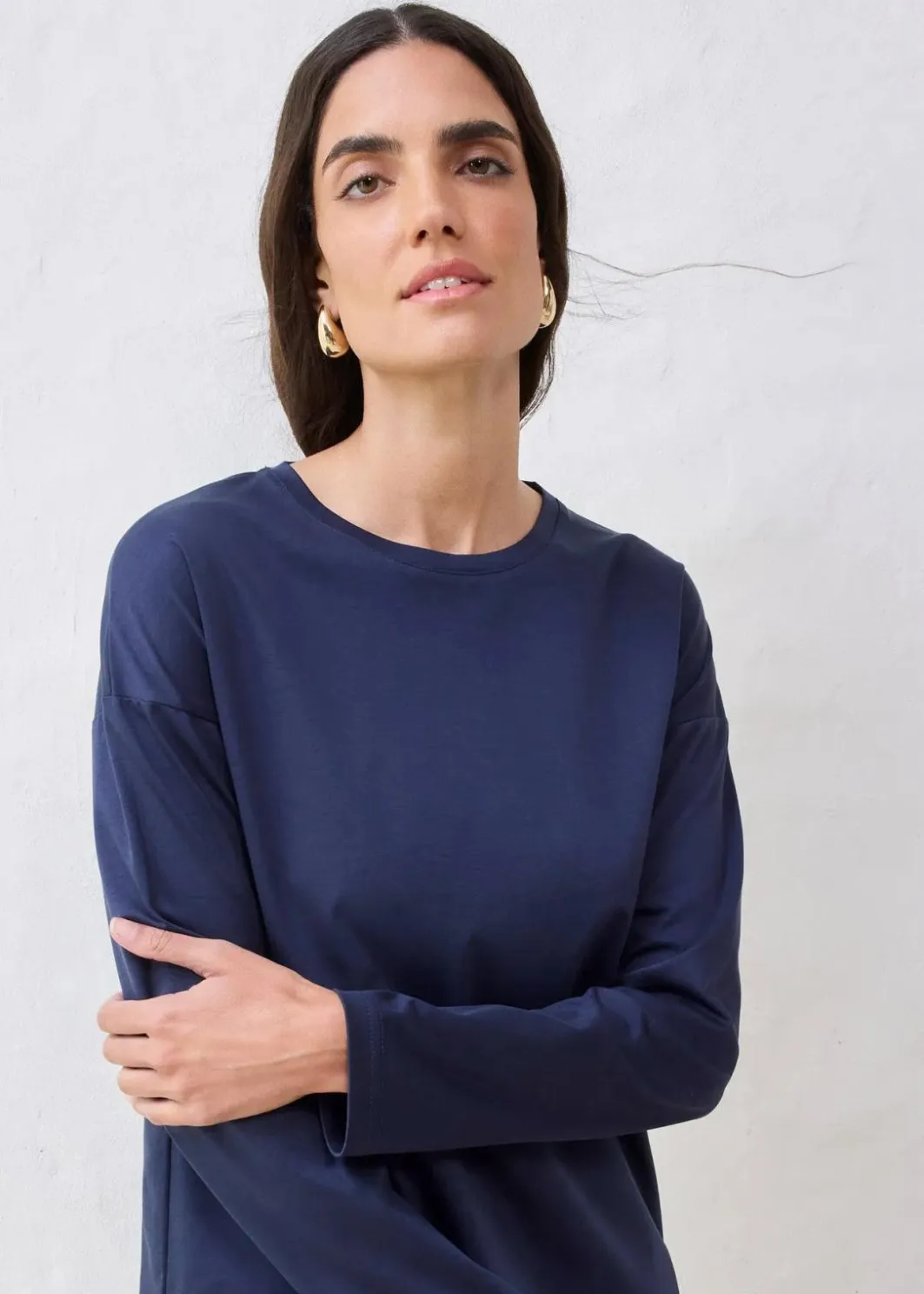 Damen bonprix Premium|Shirts & Tops|Langarmshirt mit Seidenanteil