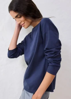 Damen bonprix Premium|Shirts & Tops|Langarmshirt mit Seidenanteil